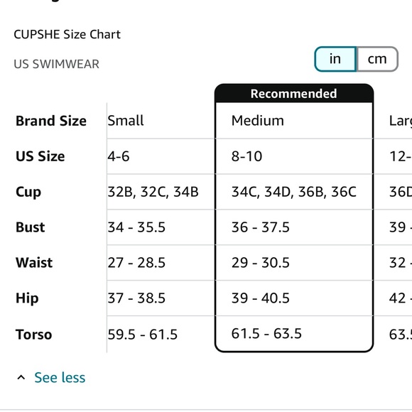 CUPSHE Women Swimsuit One Piece Bathing Suit Deep V Neck - Picture 10 of 10